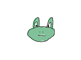 animated digital drawing of a frog opening and closing its mouth